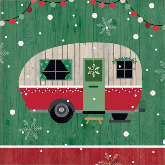 Christmas Campers Lunch Napkins (Pack of 16)