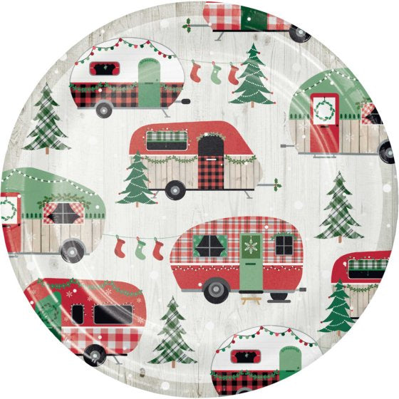 Christmas Campers Lunch Plates 18cm