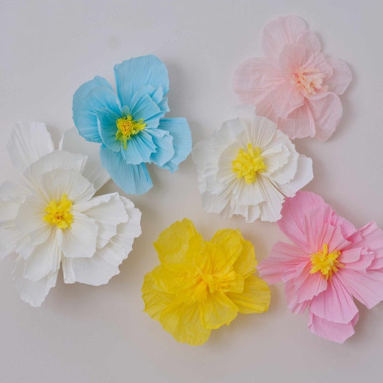 Hello Spring Tissue Paper Flowers 6 Pack