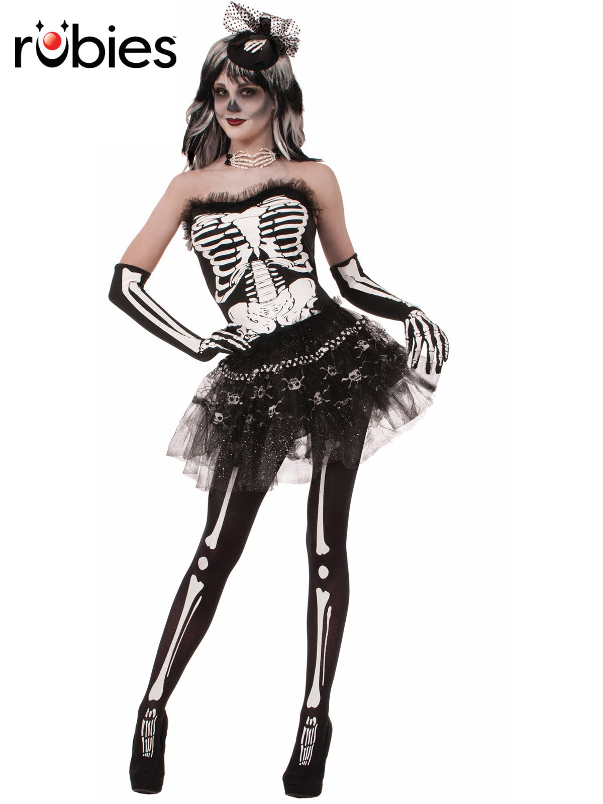 Skeleton Bone Tutu - Adult Small