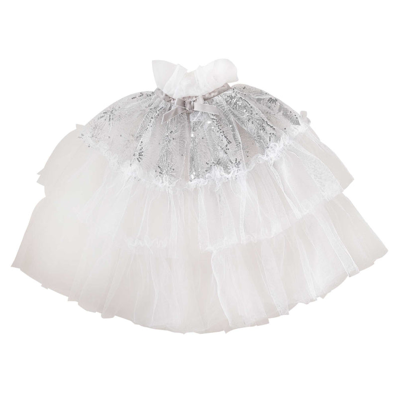 Ginger Ray Fairy Princess White and Silver Sparkle Girls Costume Cape