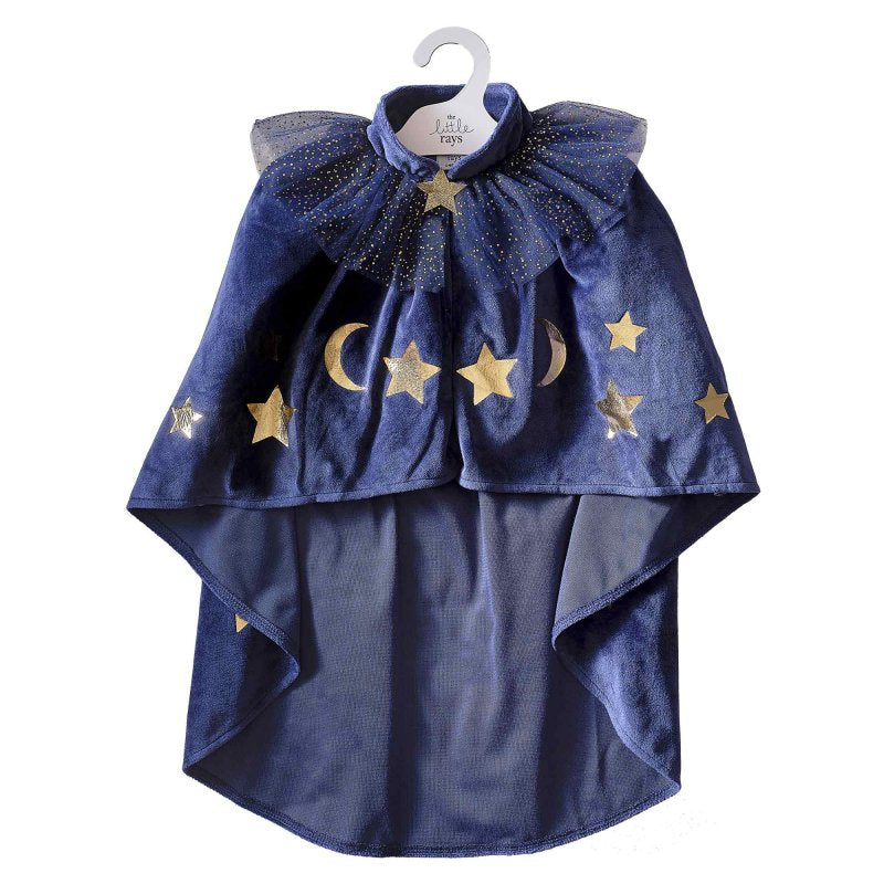 Ginger Ray Navy Velvet Wizard Girls Costume Cape