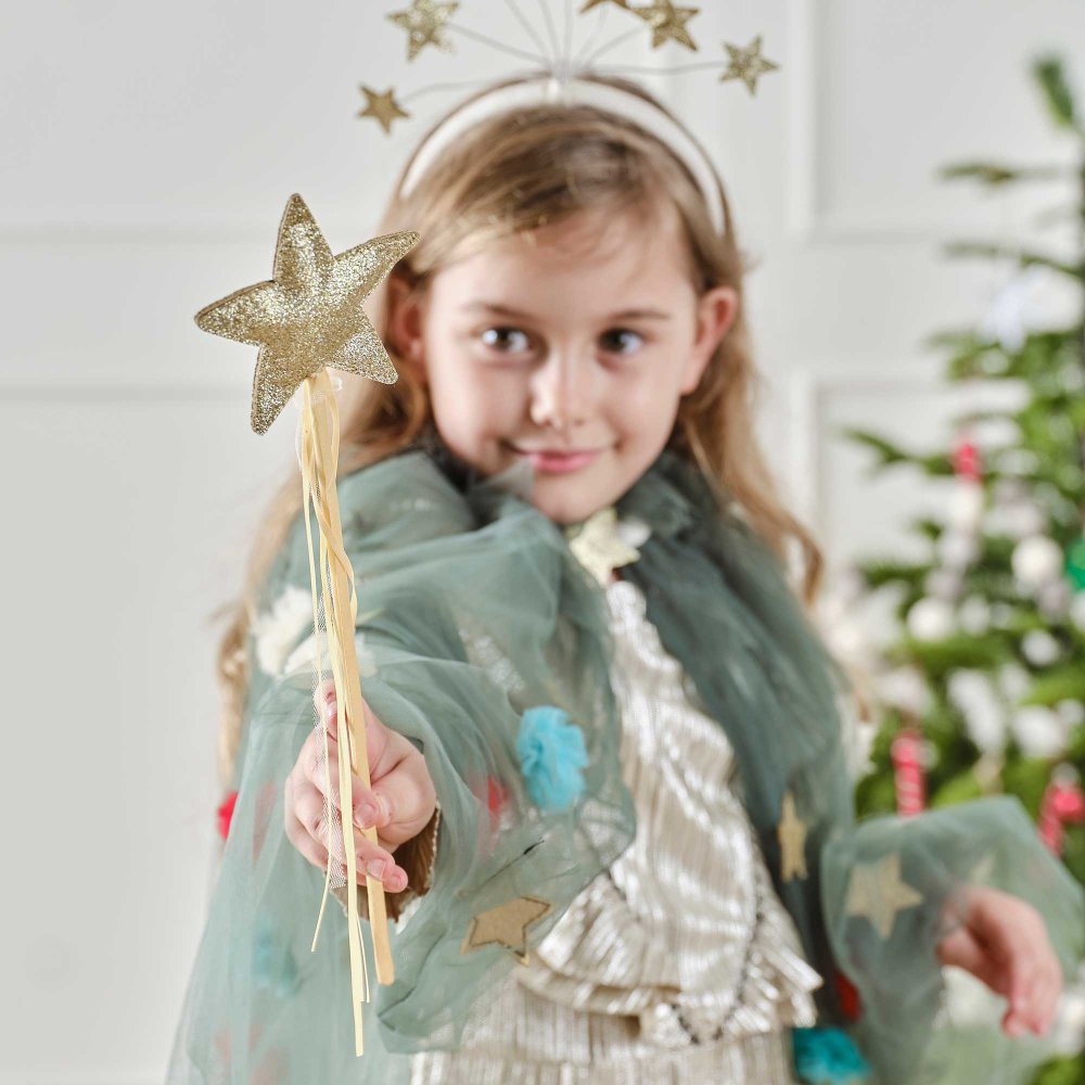 Fancy Dress Gold Star Fairy Wand