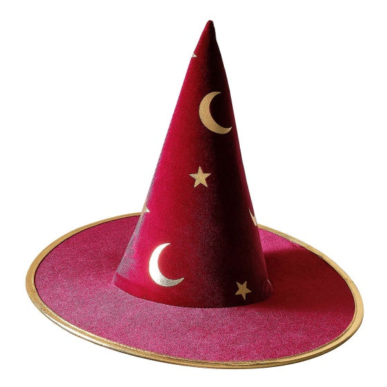 Fancy Dress Burgundy Velvet Magician Hat