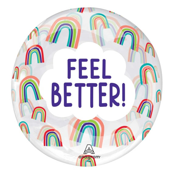 Feel Better Rainbows Clearz Balloon