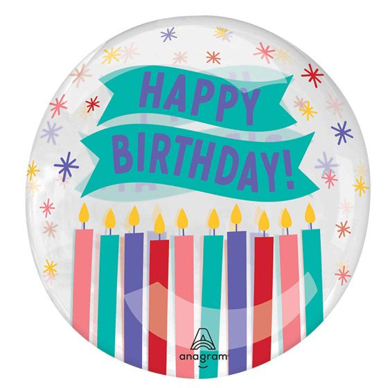 Happy Birthday Candles Clearz Balloon