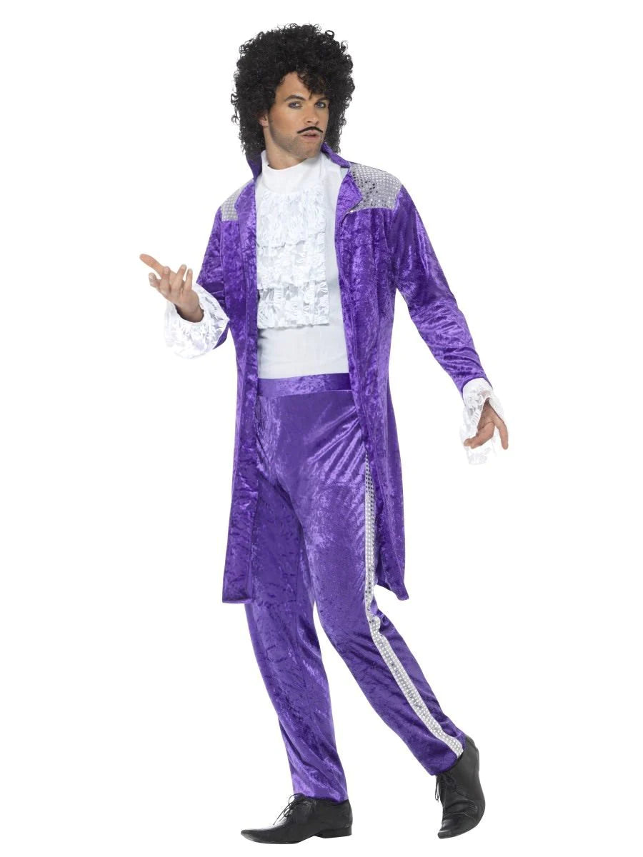 80s Purple Musician Mens Costume