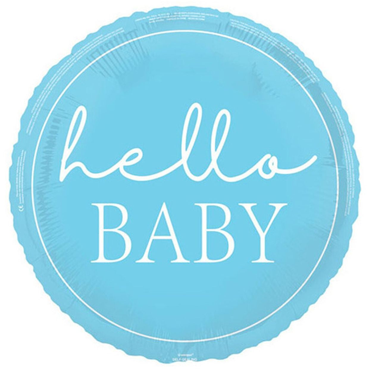 Hello Baby Blue 45cm (18") Foil Balloon