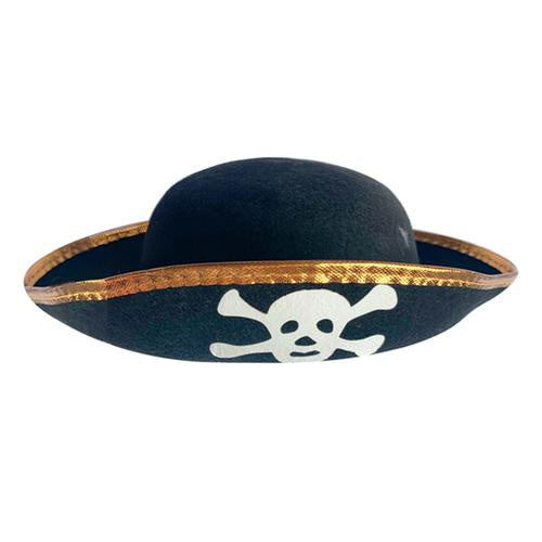 Kids Pirate Hat with Gold Trim