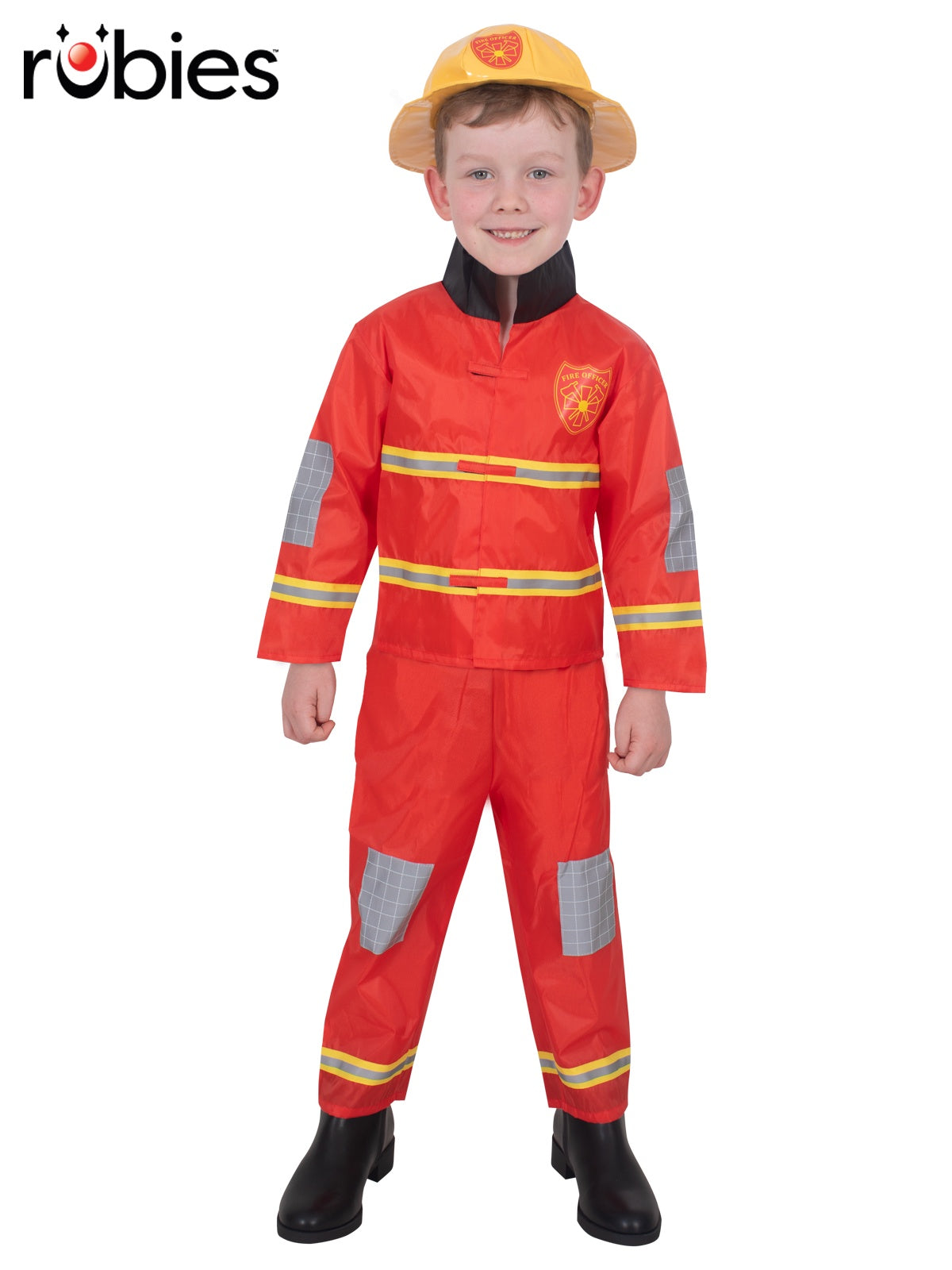 Red Fireman Boys Costume