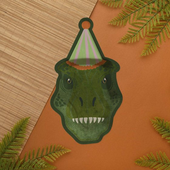 Party Dinosaurs T-Rex Shaped Paper Plates Pack of 8