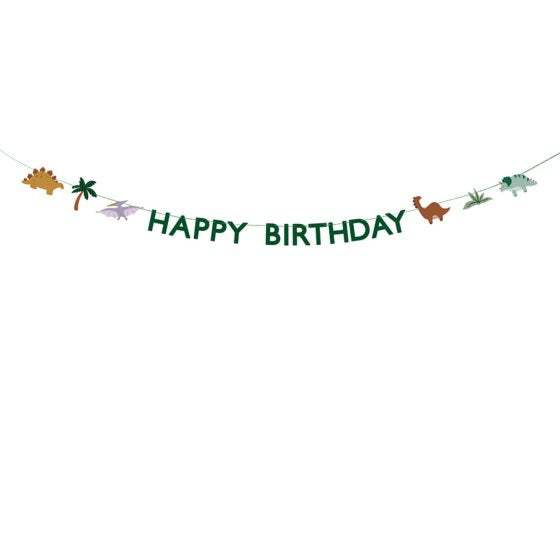 Dino Happy Birthday Letter Banner