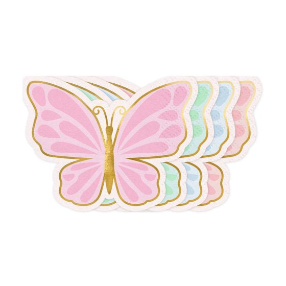 Butterfly Shaped Napkins (Pack of 12)