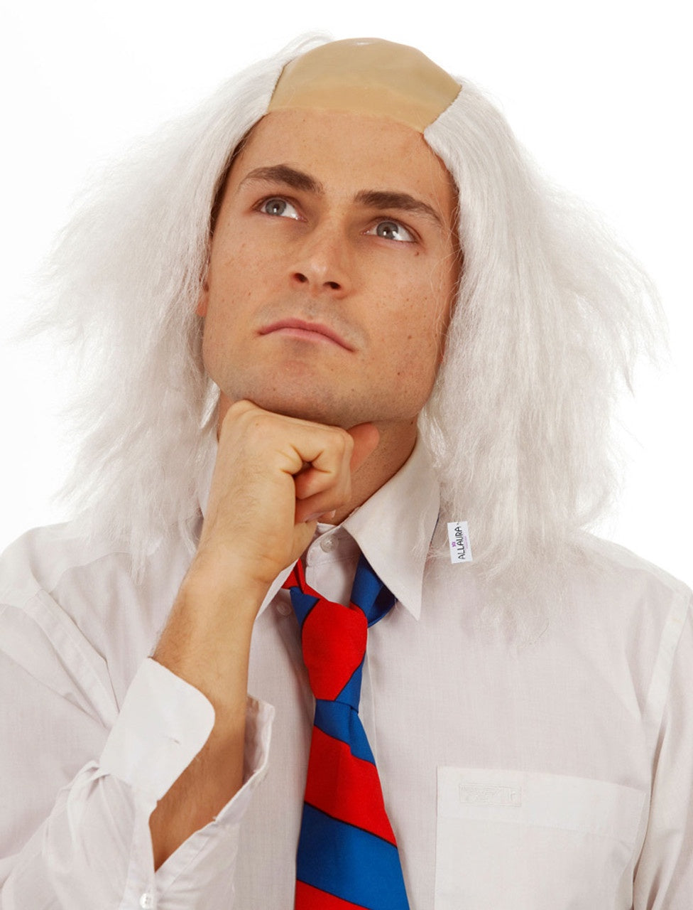 Old Man Bald Mad Professor Costume Wig