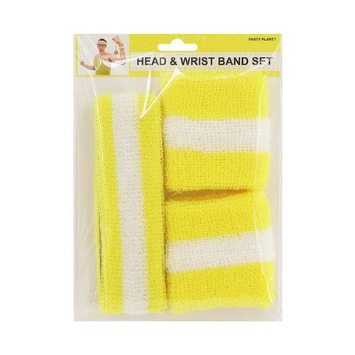 Stripe Headband & 2pk Wristband