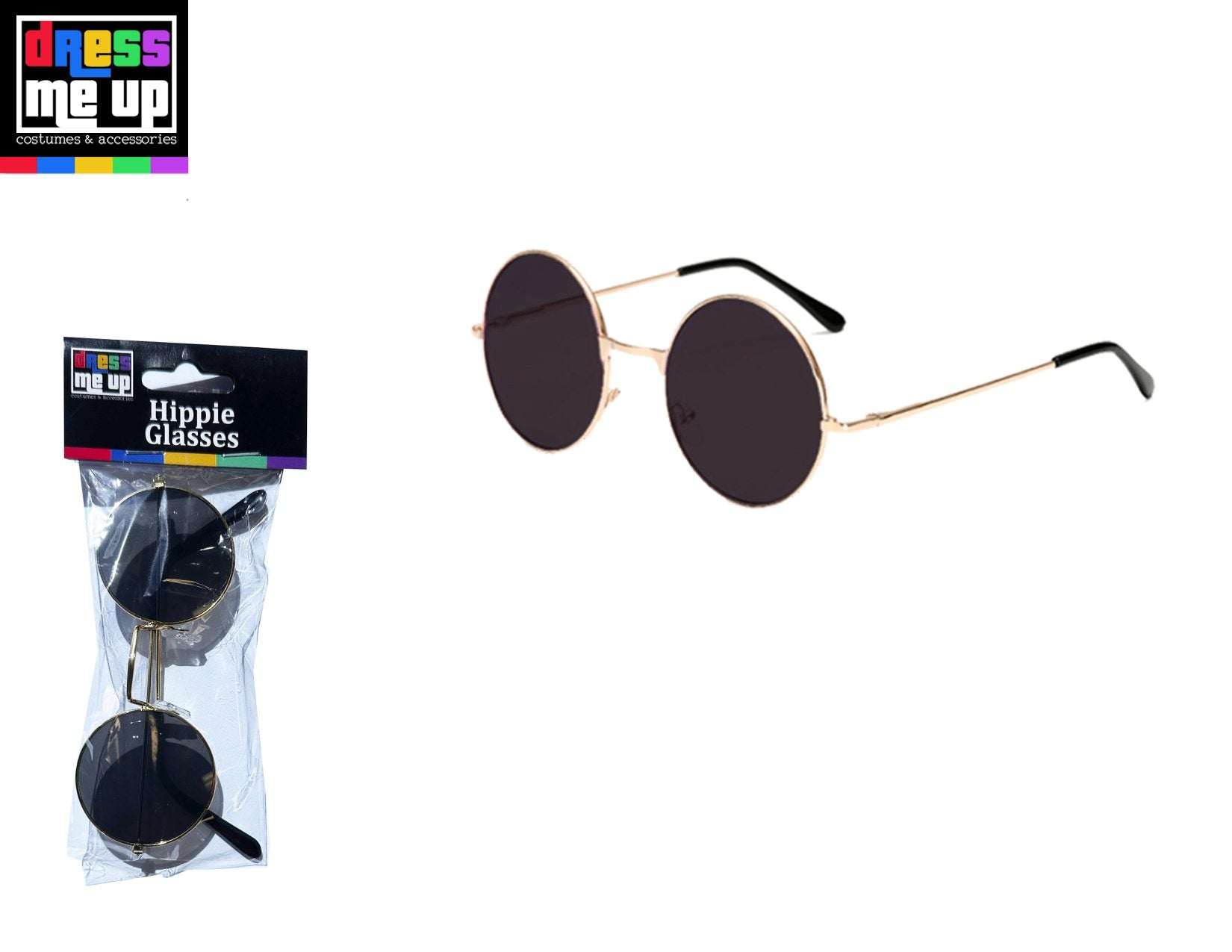 Black Lense Hippie Glasses