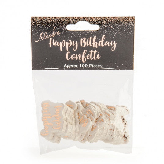 Happy Birthday Rose Gold Giant Confetti 100pcs