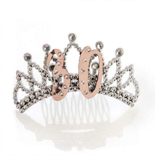 40th Rose Gold and Silver Tiara