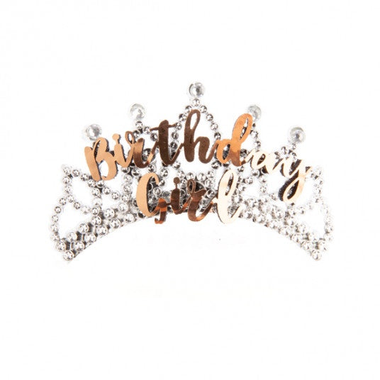 Alandra Birthday Girl Rose Gold and Silver Tiara AD-RGT/BG