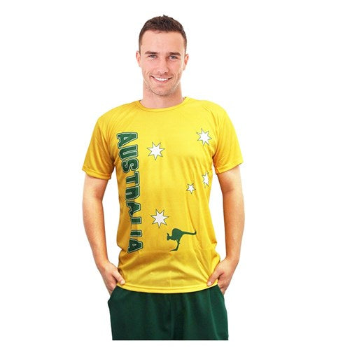 Mens Green and Gold Australia T-shirt