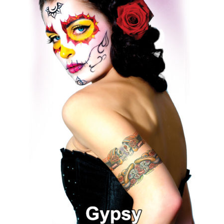 Gypsy Skull Temporary Tattoo - Body Bands