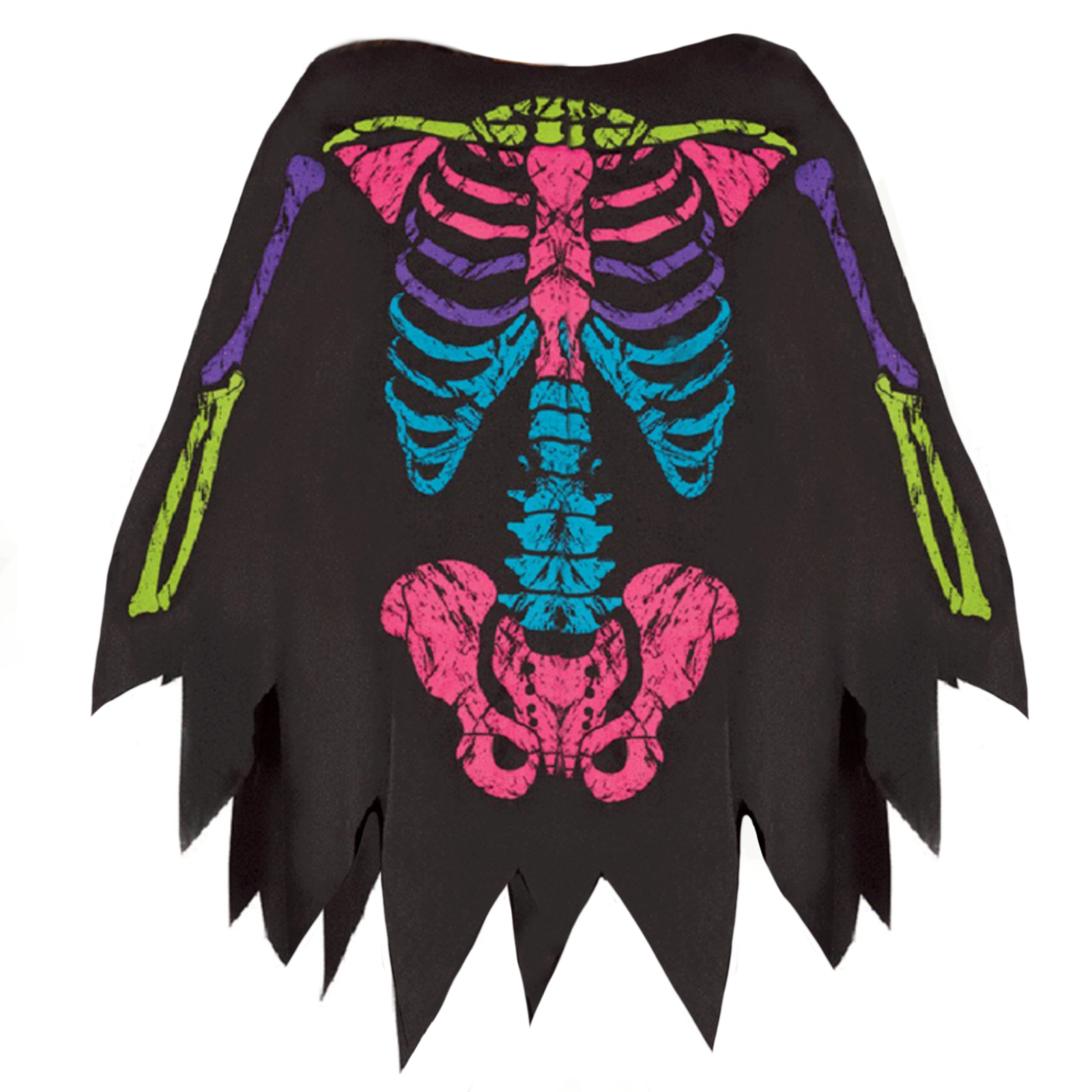 Skeleton Poncho Colourful