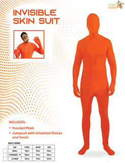 Orange Invisible Man Adult Costume