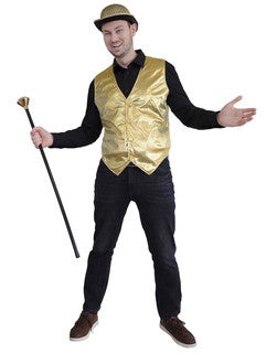 Gold Vest Mens Costume