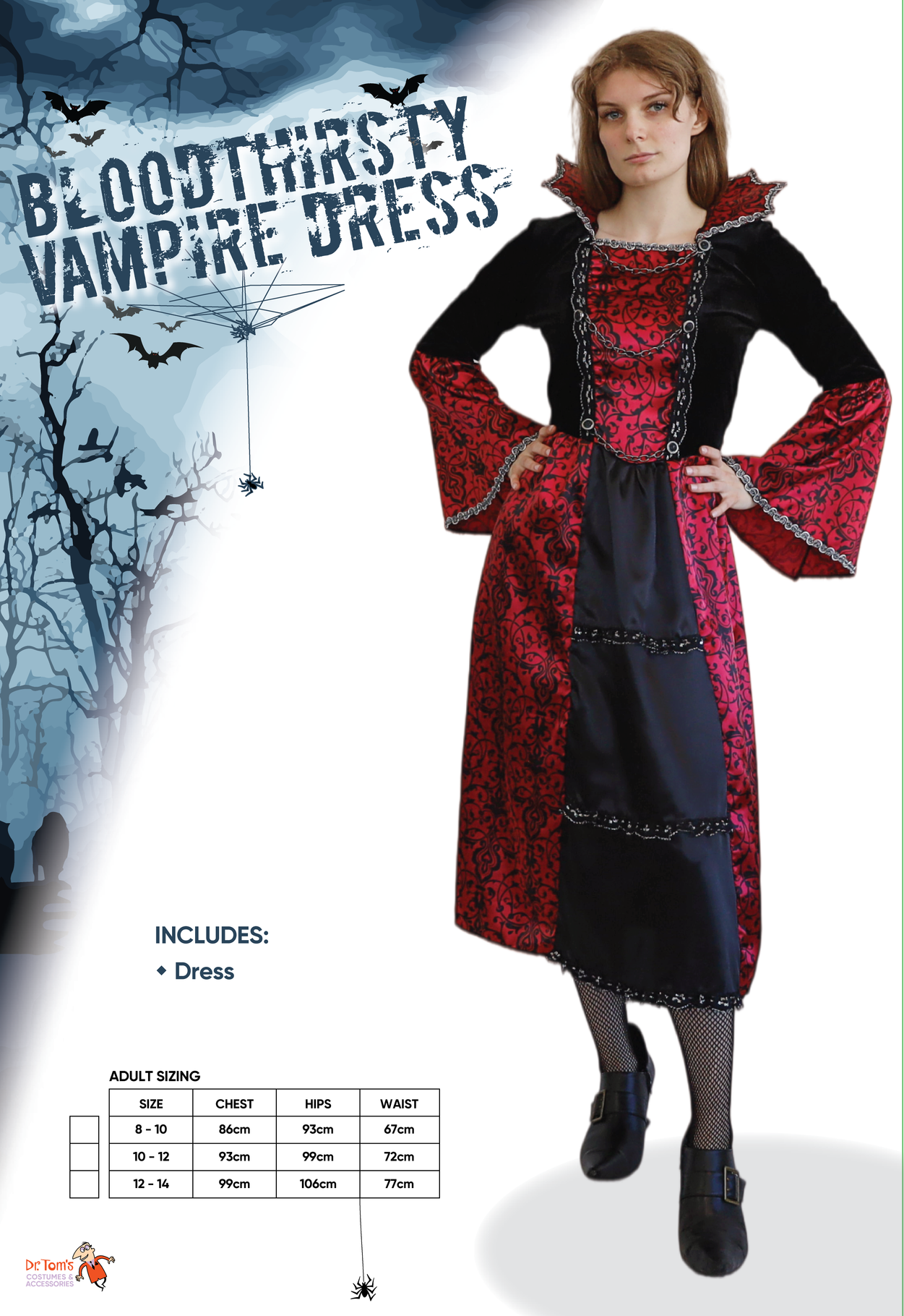 Bloodthirsty Vampire Dress Costume