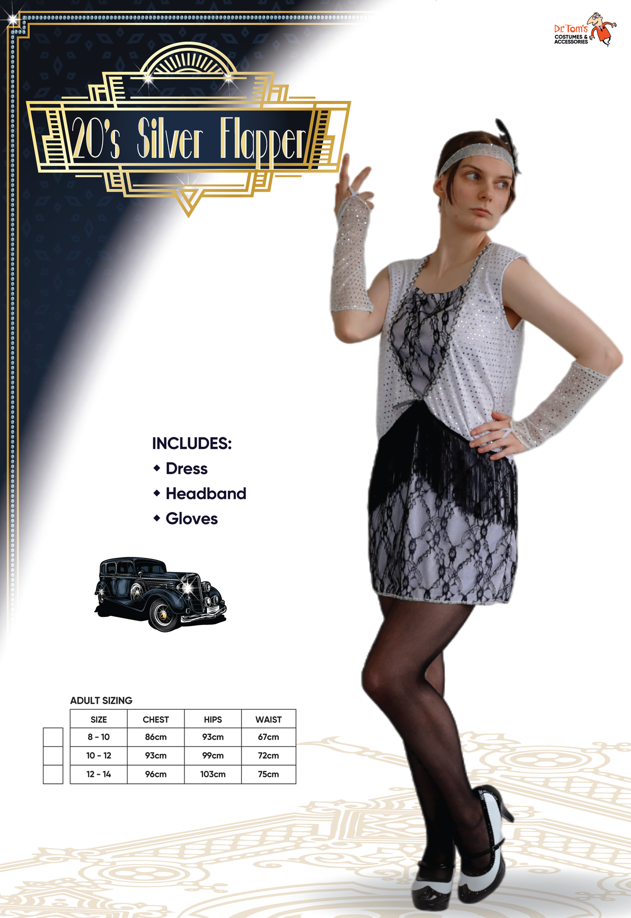 Silver Flapper Dress