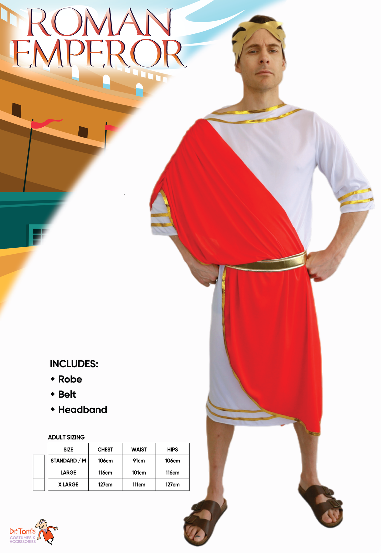 Roman Emperor Mens Costume