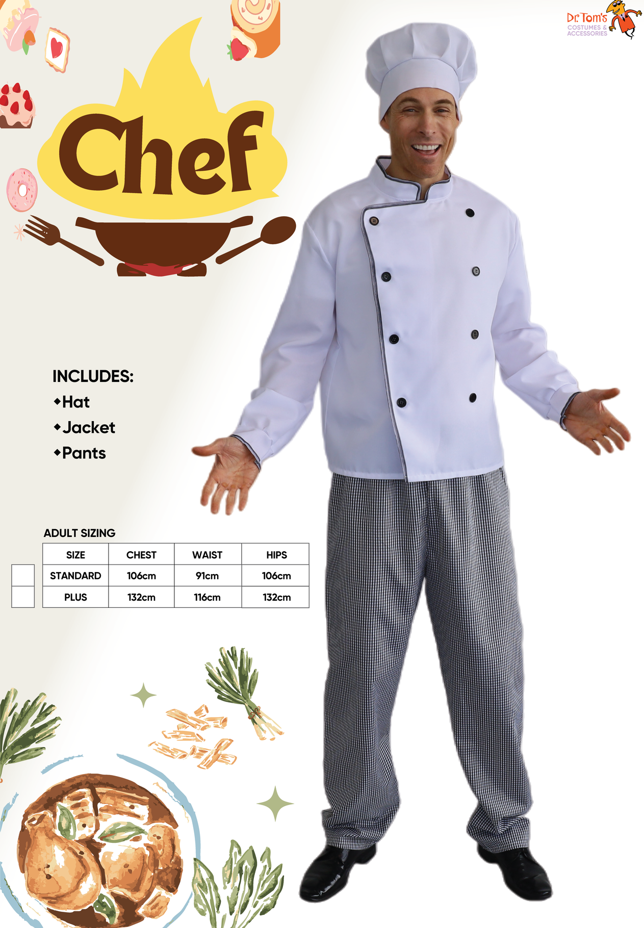 Chef Mens Costume