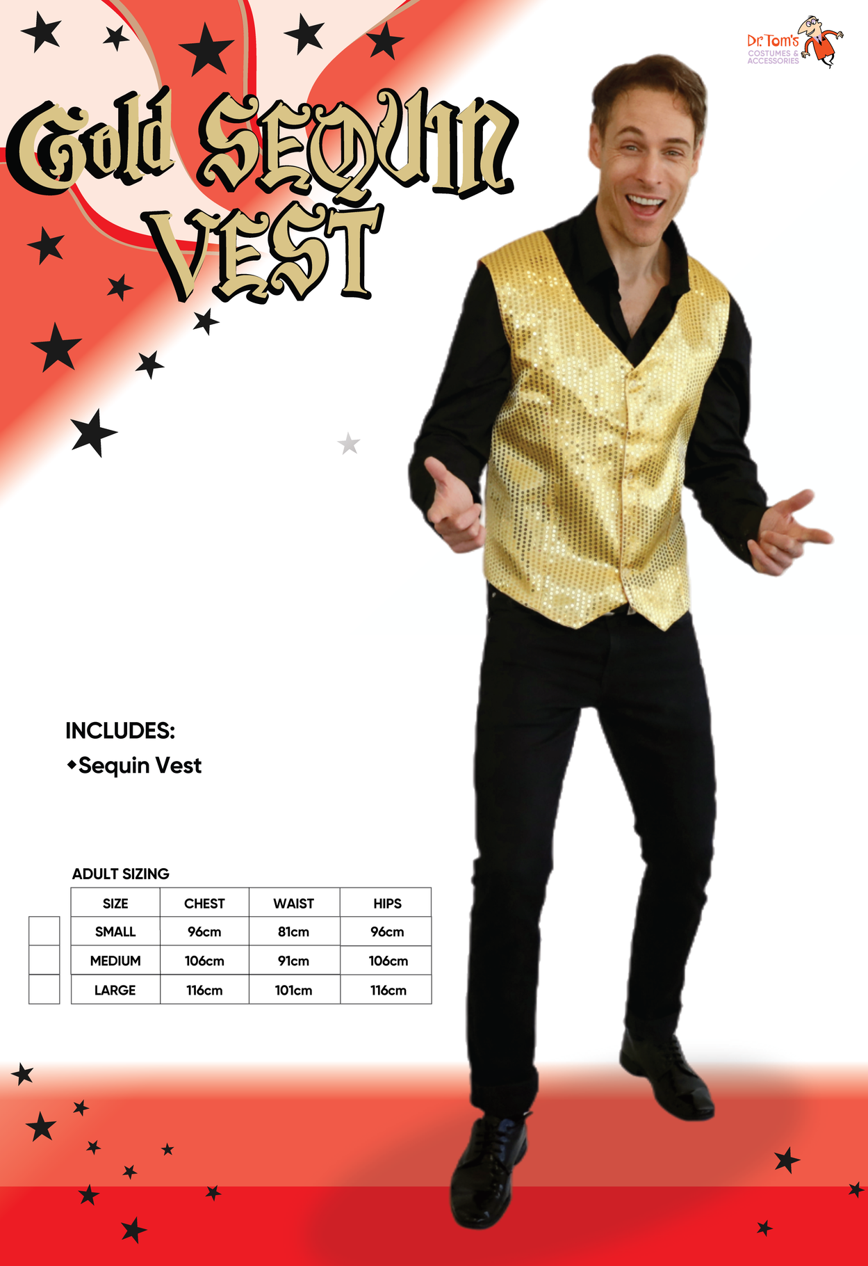 Gold Sequin Vest