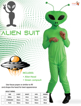 Alien Suit Costume Green