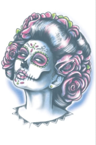 Senora Muerte - Day of the Dead Temporary Tattoo