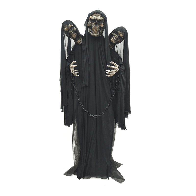Animated 3-Headed Ghoul 175cm