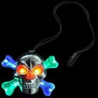 Flashing Skull and Cross-bone Pirate's Necklace