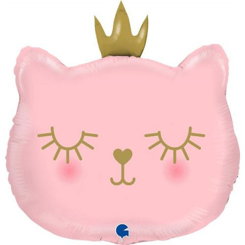 Cat Princess Pink Shape Foil Balloon