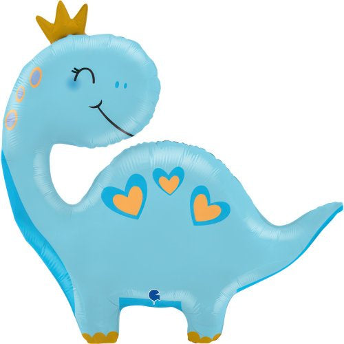 Blue Dino Shape Foil Balloon