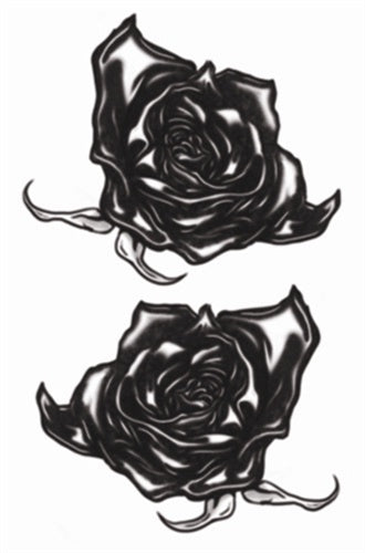 Black Roses Temporary Tattoo