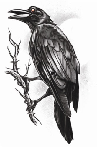 The Raven Gothic Temporary Tattoo