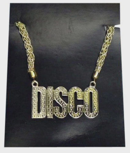 Gold Disco Necklace Costume Jewellery