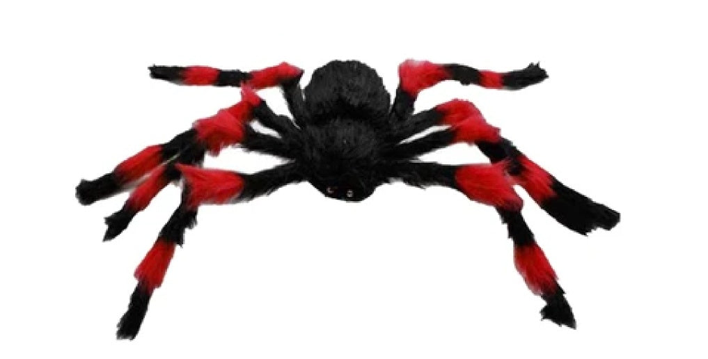 Red Fuzzy Spider 75cm