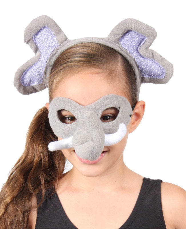 Elephant Headband and Mask Set