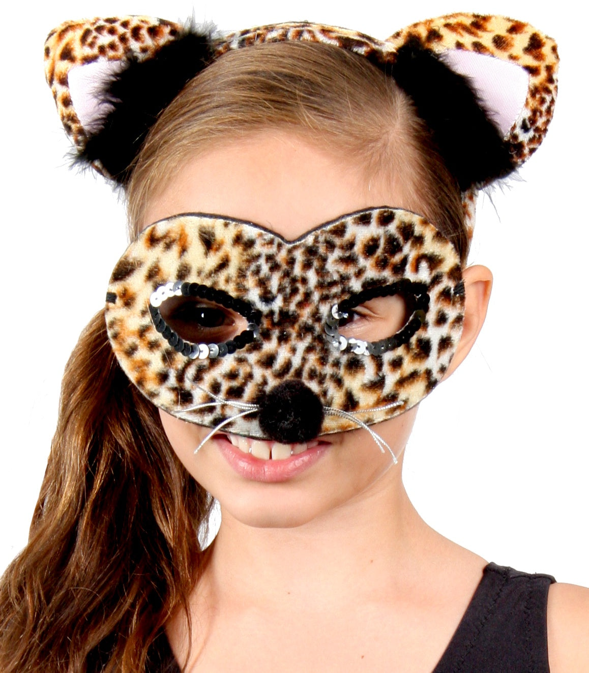 Leopard Headband and Mask Set