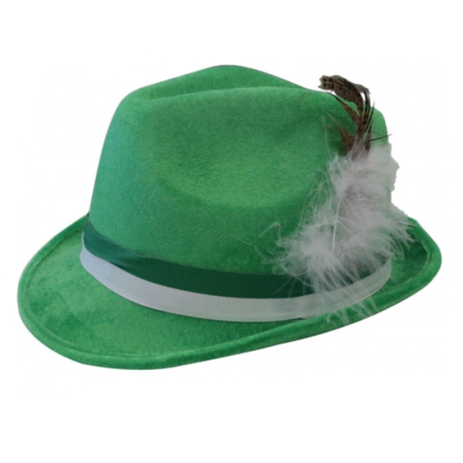 Green Oktoberfest German Hat w/Feather