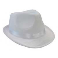White Fedora Gangster Hat