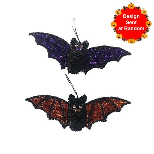 Halloween Tinsel Bat Decoration 40x16cm
