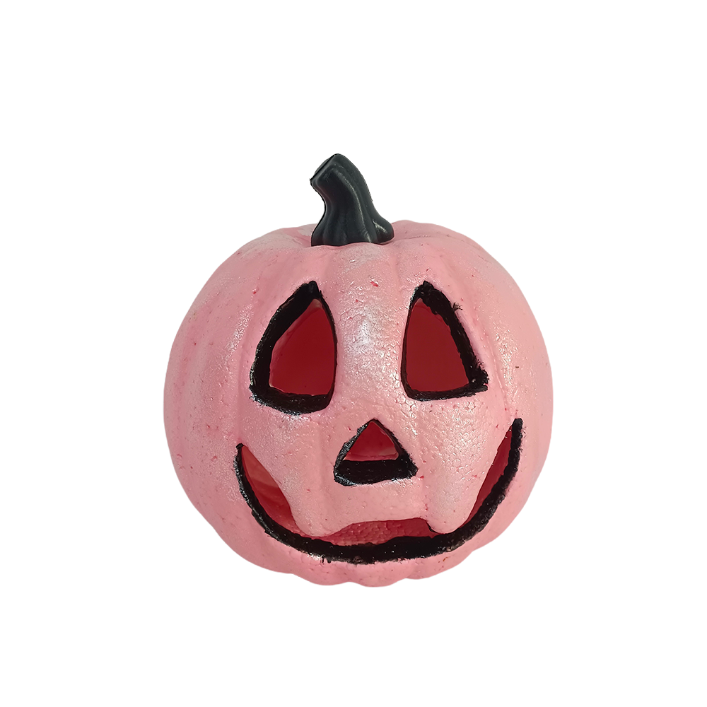 Pink LED Pumpkin 17x16x16cm