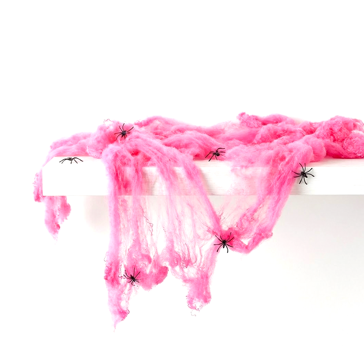 Pink Halloween Spiders Web 60g